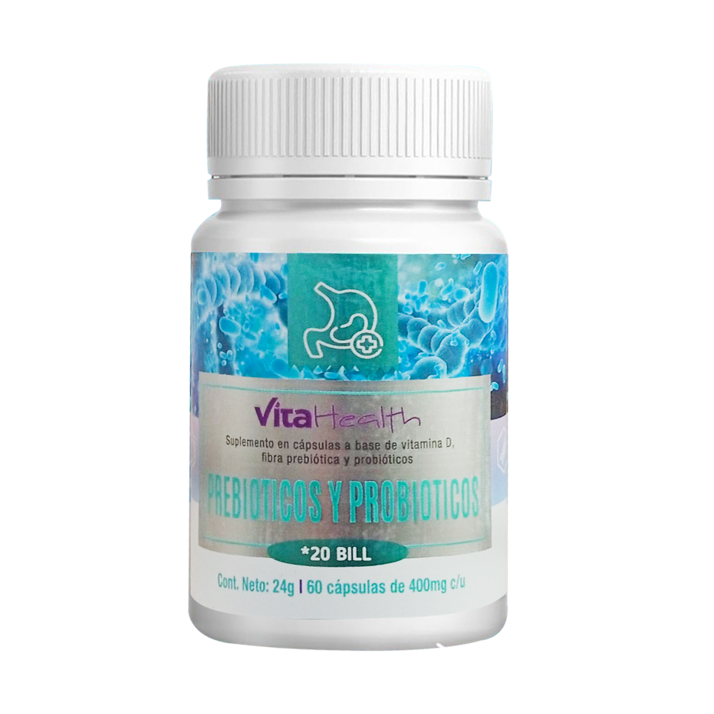 PREBIOTICOS Y PROBIOTICOS 20BILL CAPSULAS X60 VITAHEALTH