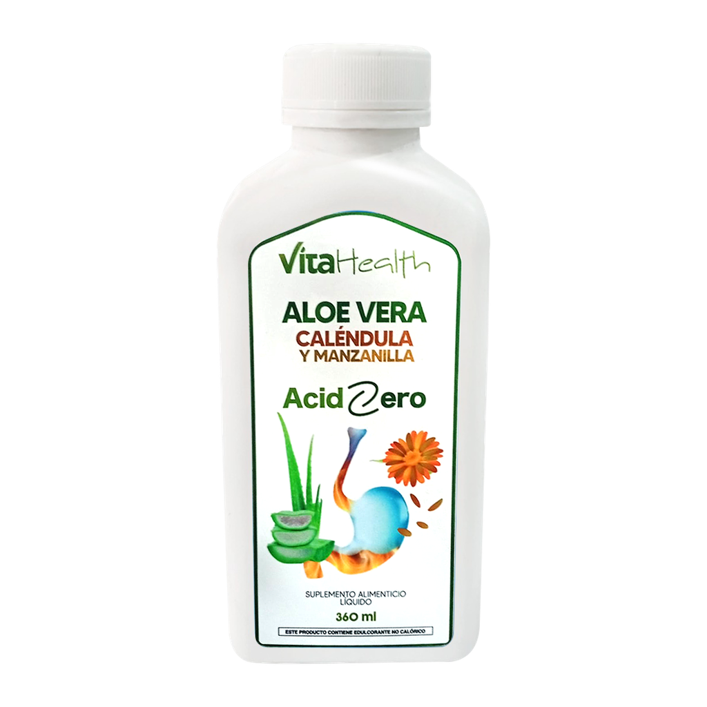 ACID ZERO ALOE VERA CALENDULA Y MANZANILLA SUPLEMENTO ALIMENTICIO LIQUIDO 360ML VITAHEALTH
