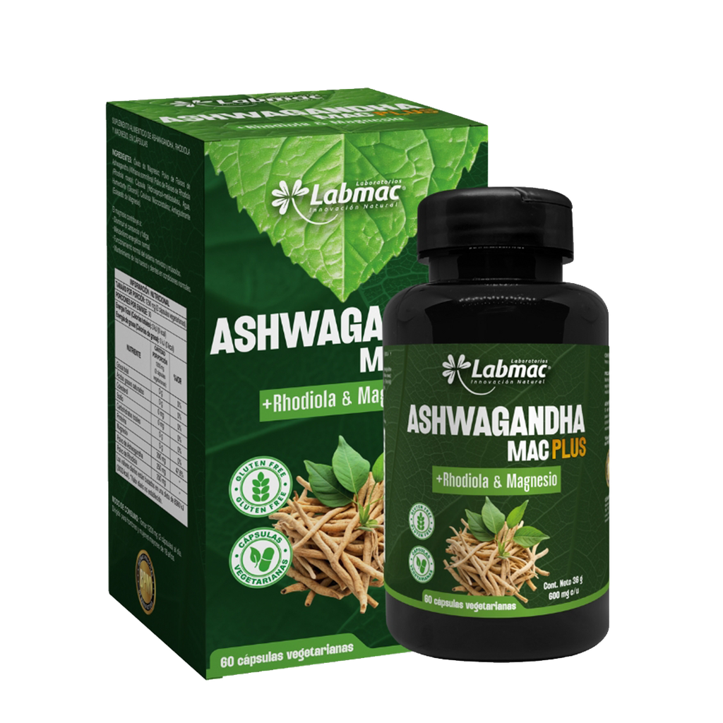 ASHWAGANDHA MAC PLUS 600MG CAPSULAS X60 LABMAC