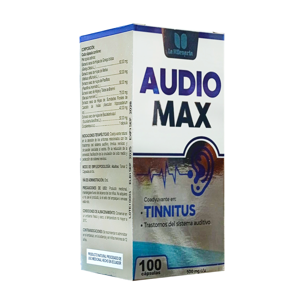 AUDIO MAX 500MG CAPSULAS X100 LA MILENARIA