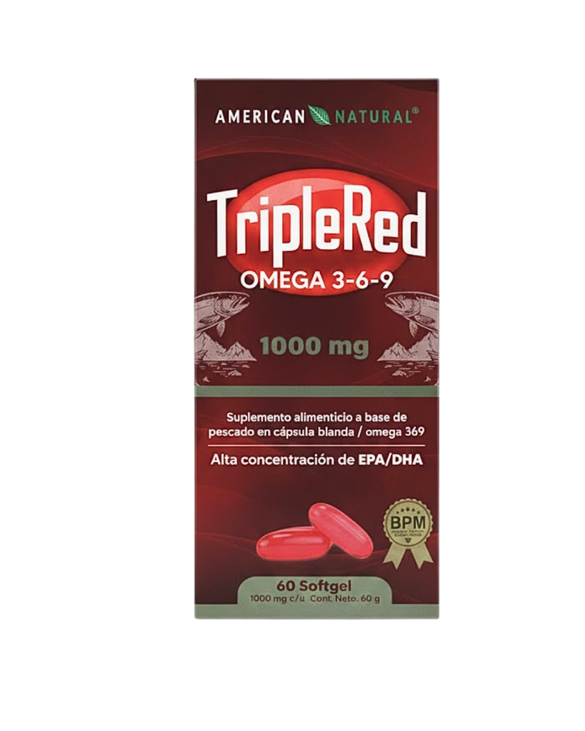 TRIPLE RED OMEGA 3-6-9 1000MG SOFTGELS X60 AMERICAN NATURAL