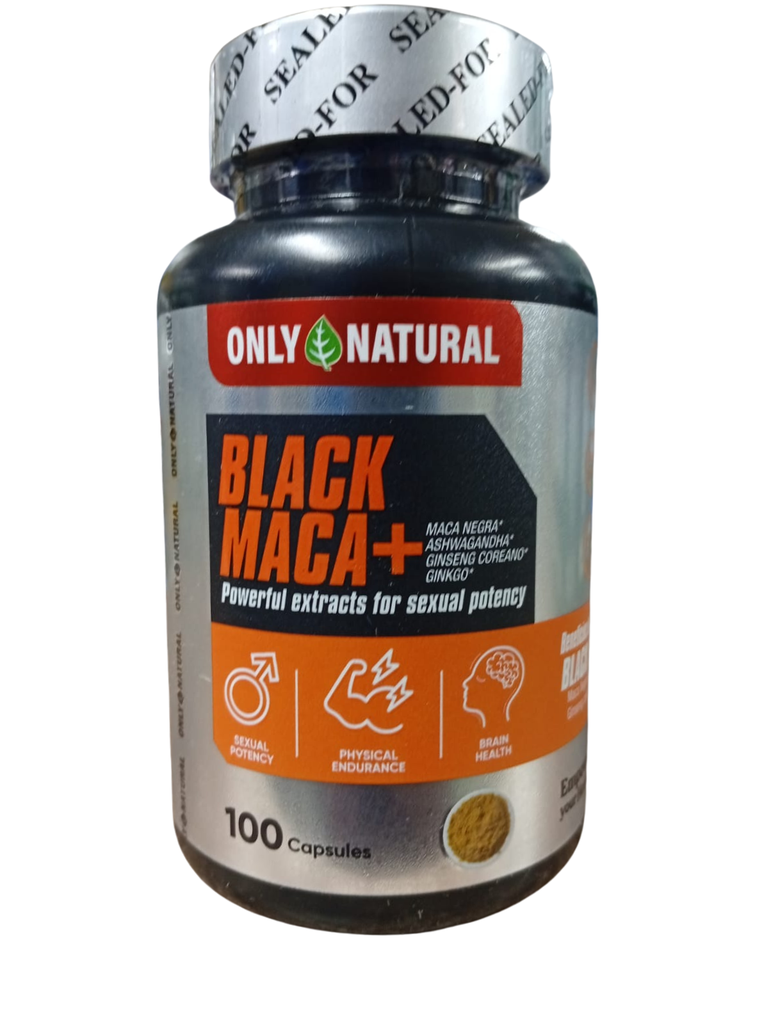 BLACK MACA + ASHWAGANDHA CAPSULAS X100 ONLY NATURAL
