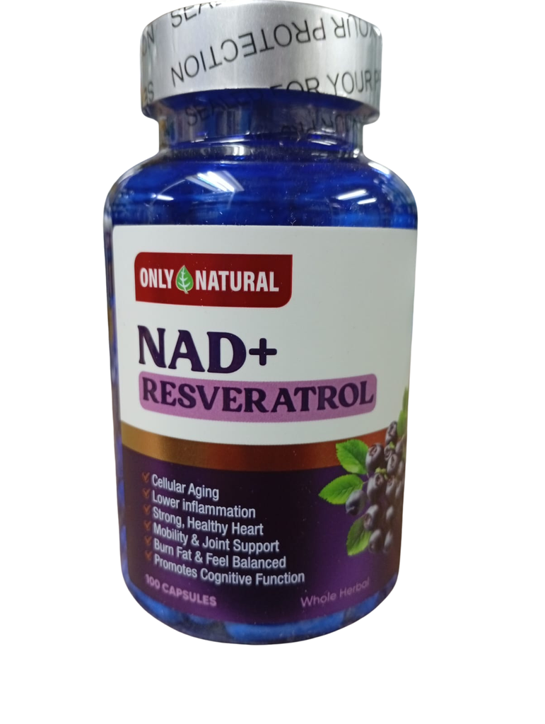 NAD+RESVERATROL CAPSULAS X100 ONLY NATURAL
