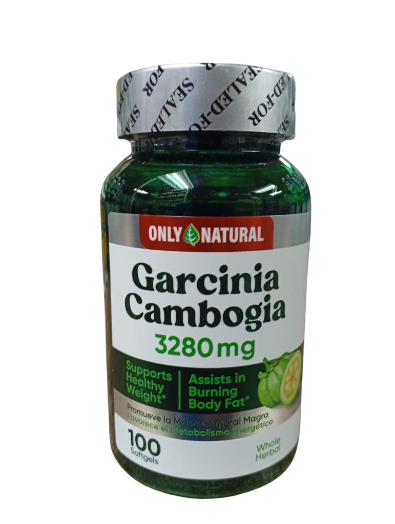 GARCINIA CAMBOGIA 3280MG SOFTGELS X100 ONLY NATURAL