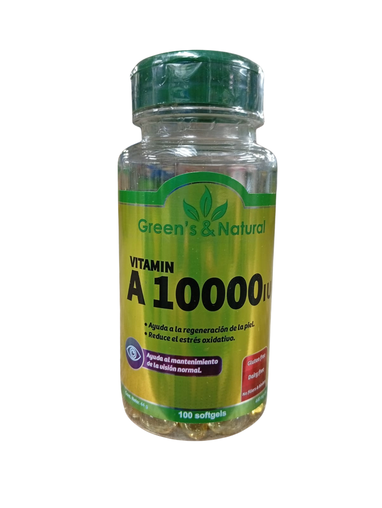 A 10000 IU VITAMIN SOFTGELS X100 GREENS & NATURALS