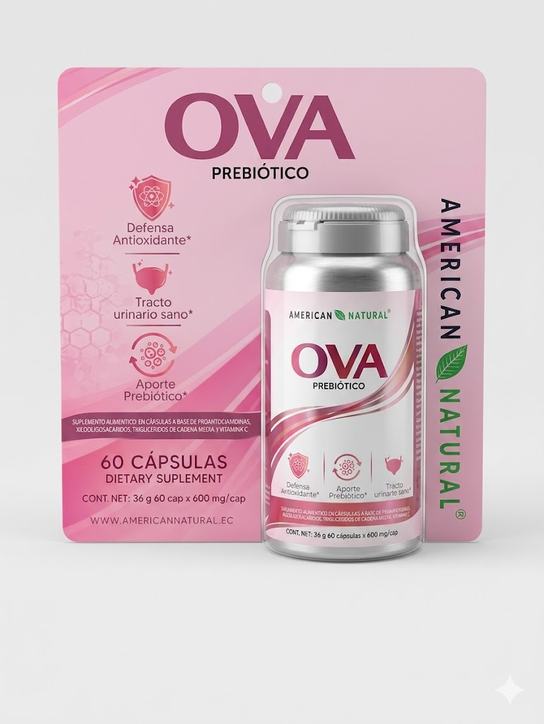 OVA PREBIÓTICO CAPSULAS X60 AMERICAN NATURAL