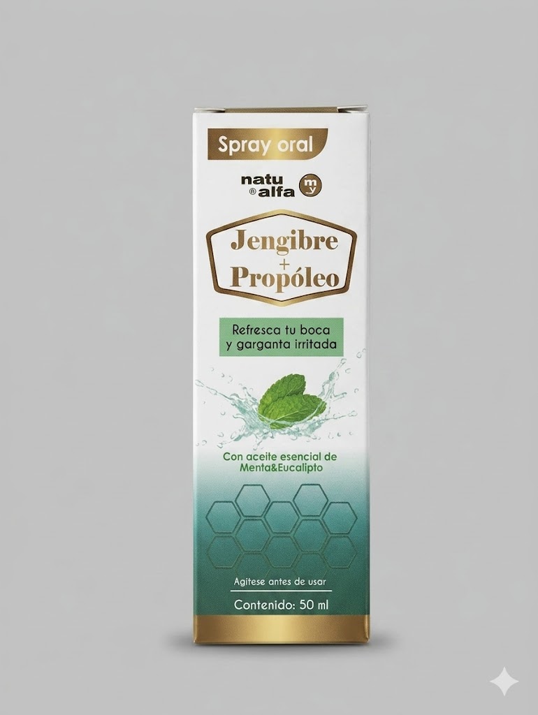 JENGIBRE + PROPOLEO SABOR MENTA SPRAY 50ML NATU ALFA