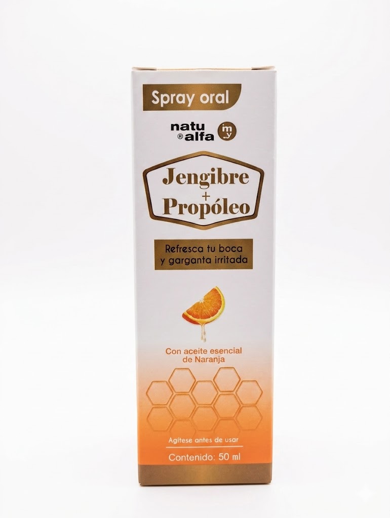 JENGIBRE + PROPOLEO SABOR NARANJA SPRAY 50ML NATU ALFA