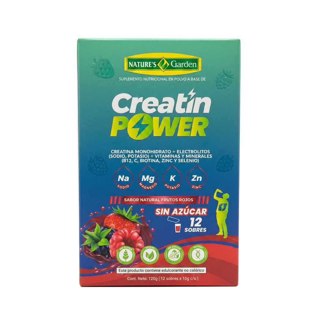 CREATIN POWER 120G SOBRES FRUTOS ROJOS X12 NATURES GARDEN