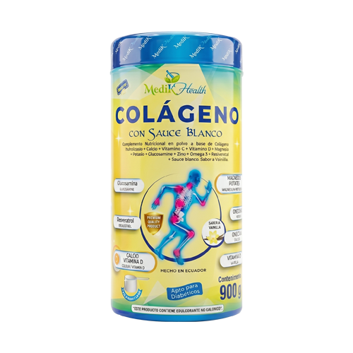 COLAGENO CON SAUCE BLANCO POLVO 900GR MEDIKHEALTH