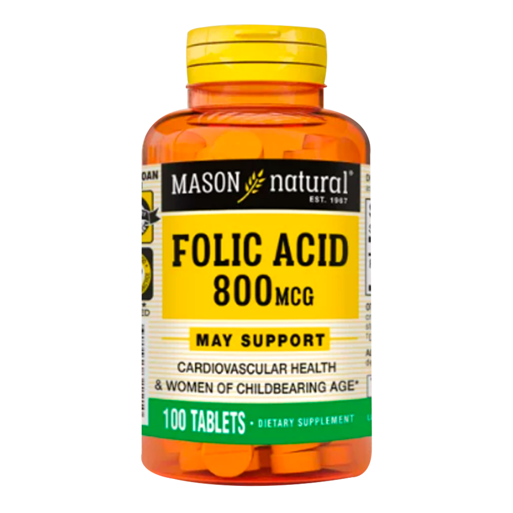 FOLIC ACID ACIDO FOLICO 800MG TABLETAS X100 MASON