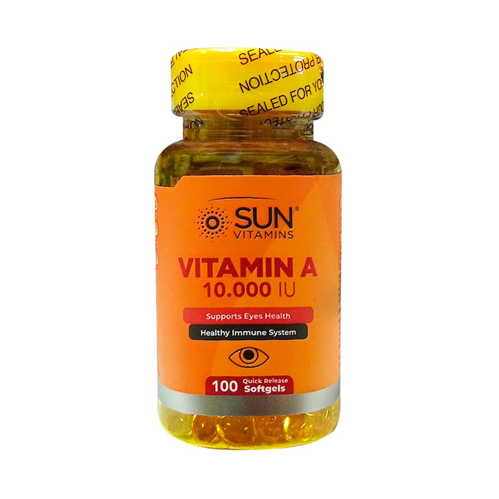 VITAMIN A 10000 IU SOFTHGELS X100 SUN VITAMINS