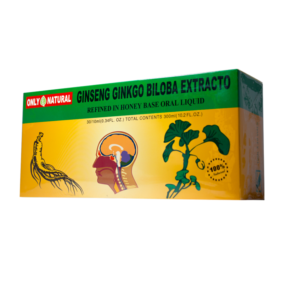 GINSENG GINKGO BILOBA EXTRACTO 10 ML AMP X 30 ONLY NATURAL