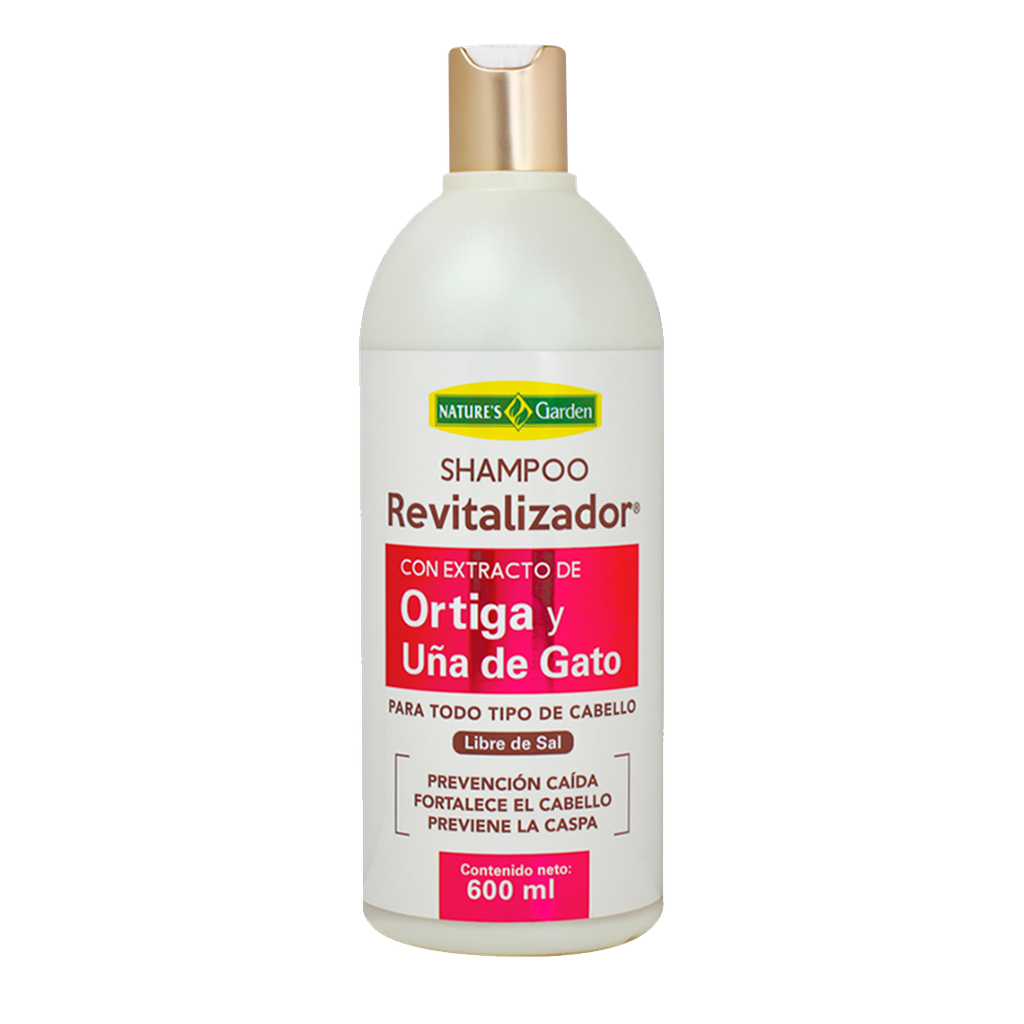 SHAMPOO CON EXTRACTO DE ORTIGA Y UÑA DE GATO 500ML NATURES GARDEN