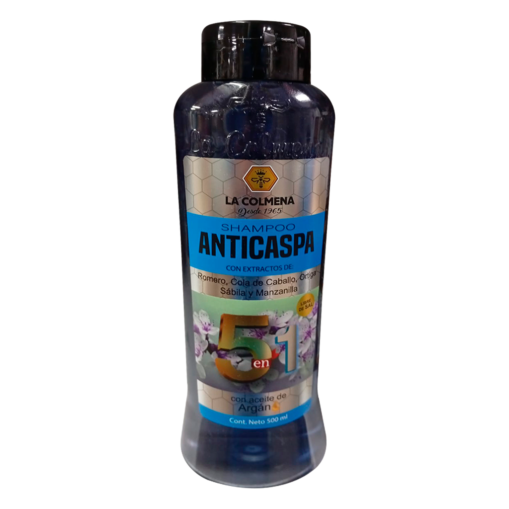 ANTICASPA 5 EN 1 SHAMPOO 500ML LA COLMENA