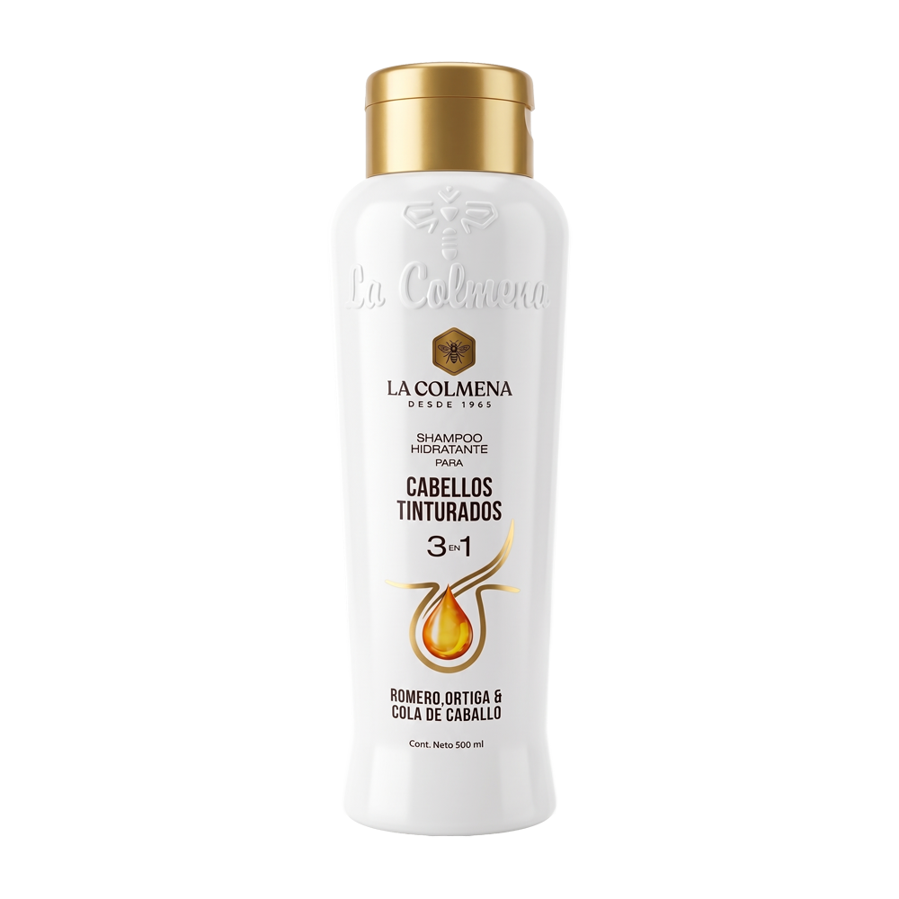 ROMERO, ORTIGA, COLA DE CABALLO 3 EN 1 SHAMPOO 500ML LA COLMENA