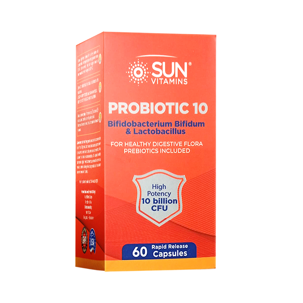 PROBIOTIC 10 BIFIDOBACTERIUM & LACTOBACILUS CAPSULAS X60 SUN VITAMINS