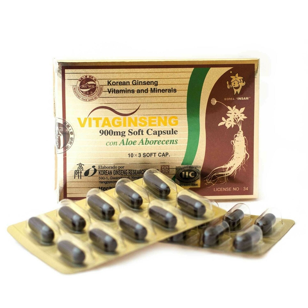 VITAGINGSENG CAPSULAS X 30 900MG KOREAN GINGSENG RESEARCH CO. LTD.