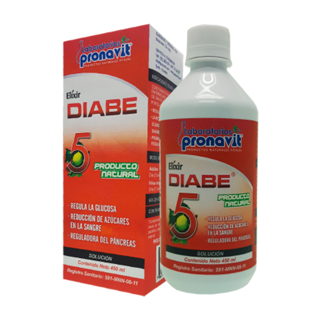 DIABE 5 REGULADOR DE GLUCOSA JARABE 450 ML. PRONAVIT