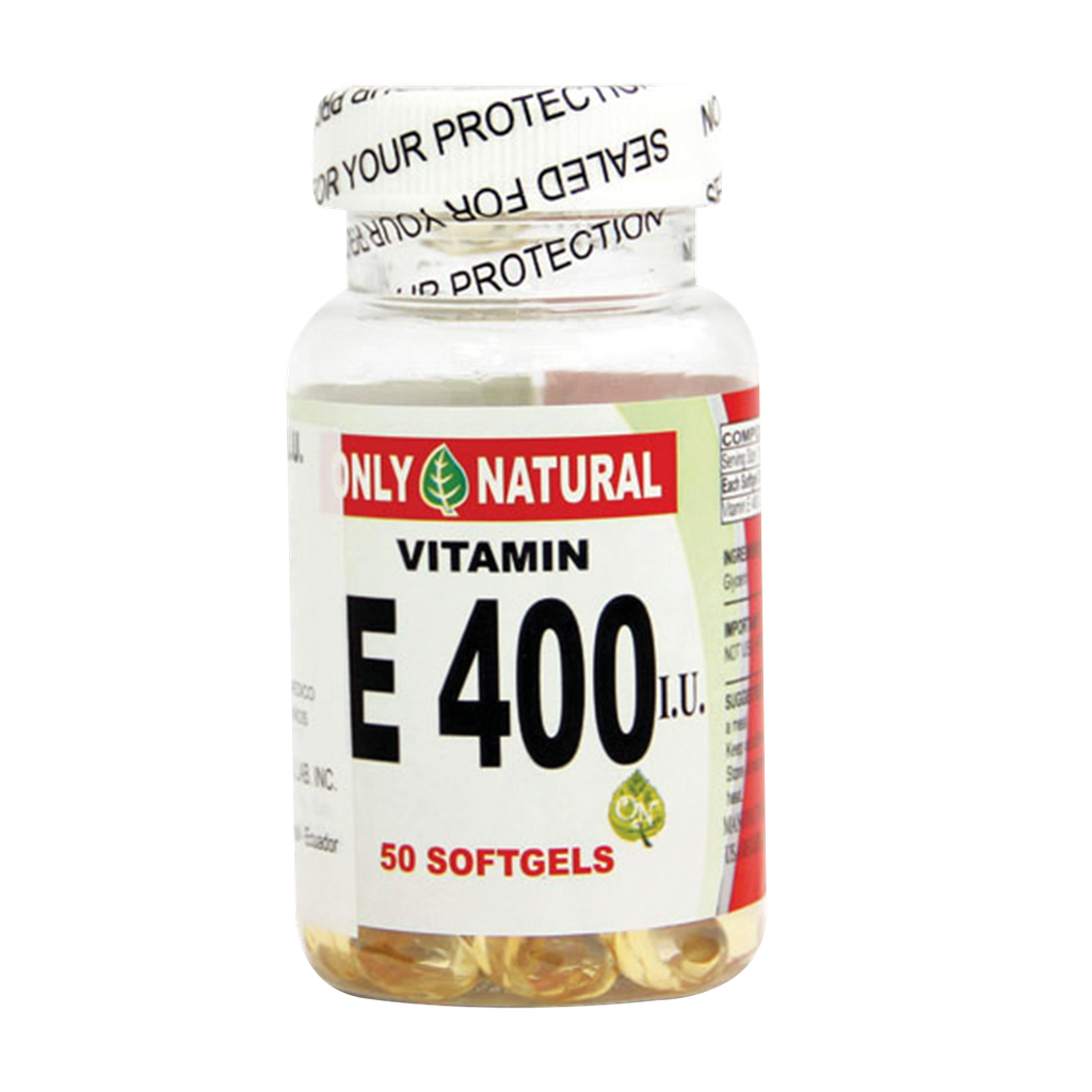E 400 IU VITAMIN E CAPSULAS X50 ONLY NATURAL