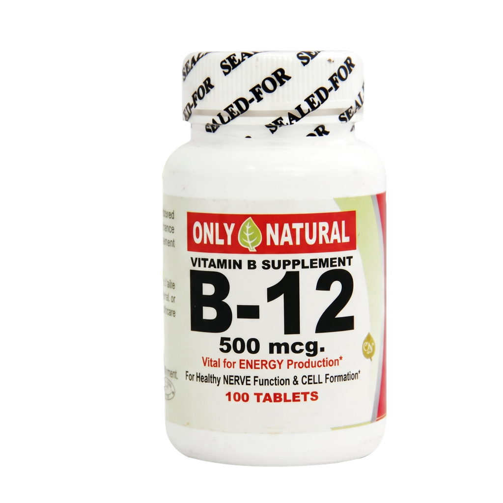 B-12 500MCG TABLETAS X100 ONLY NATURAL