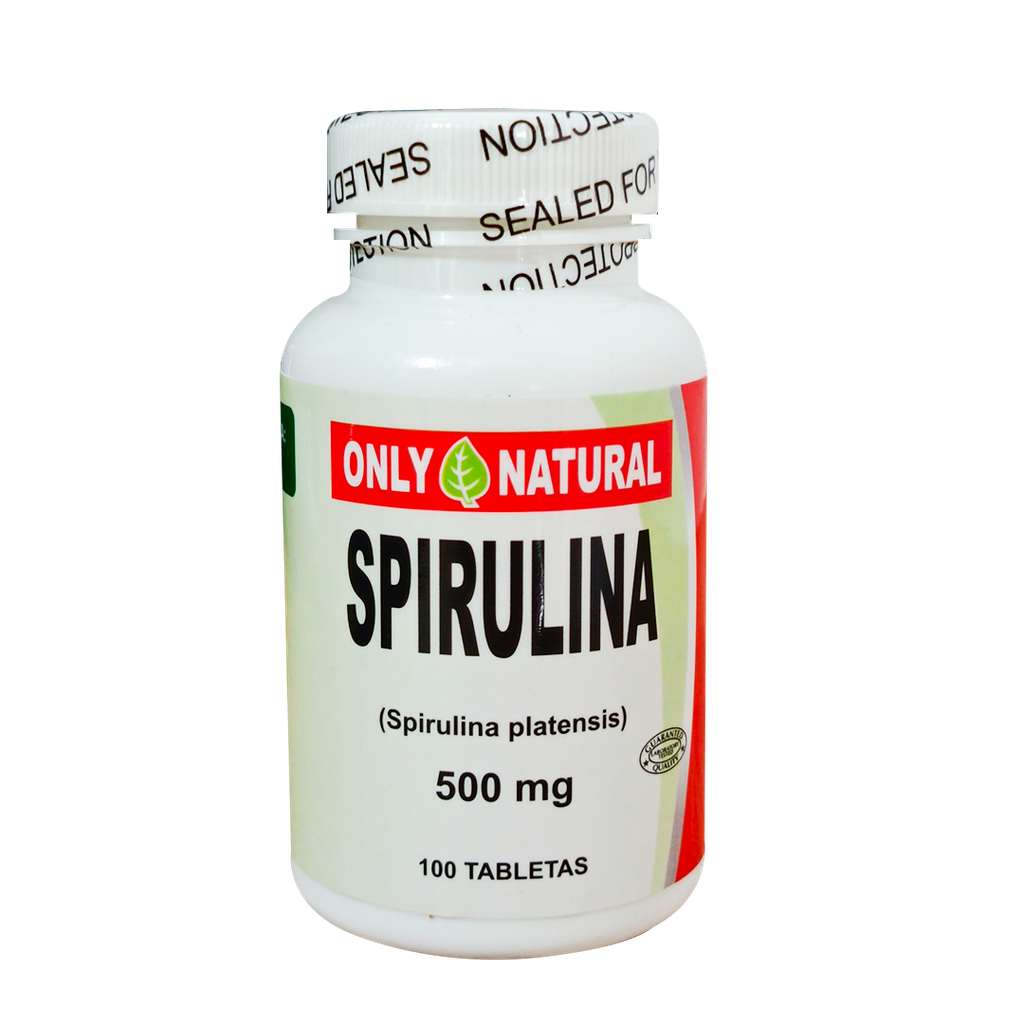 SPIRULINA 500 MG TABLETAS X 100 ONLY NATURAL