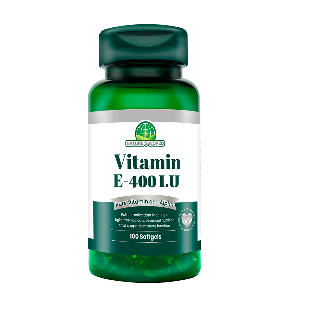 E VITAMIN 400 IU DL-ALPHA SOFTGELS X100 NATURES WORLD