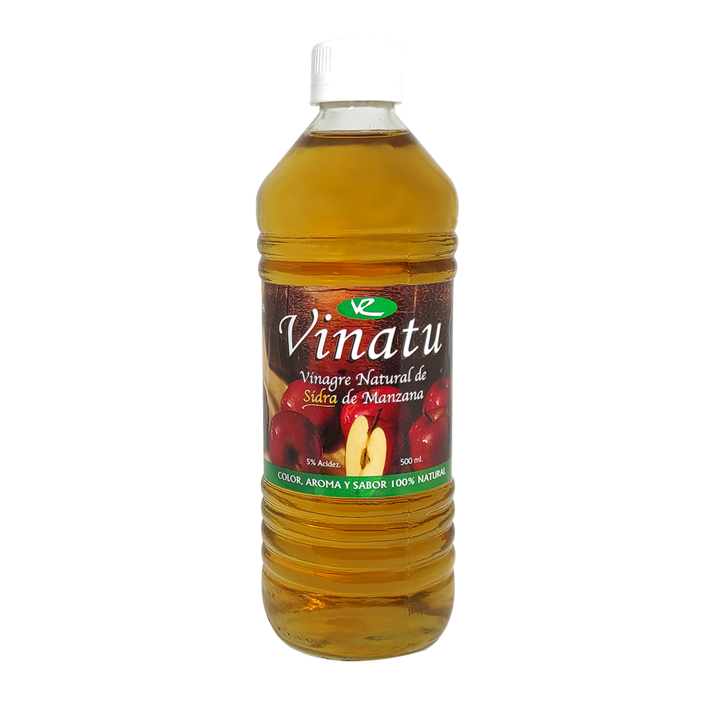VINATU VINAGRE DE MANZANA SIN MADRE JARABE 500ML VR