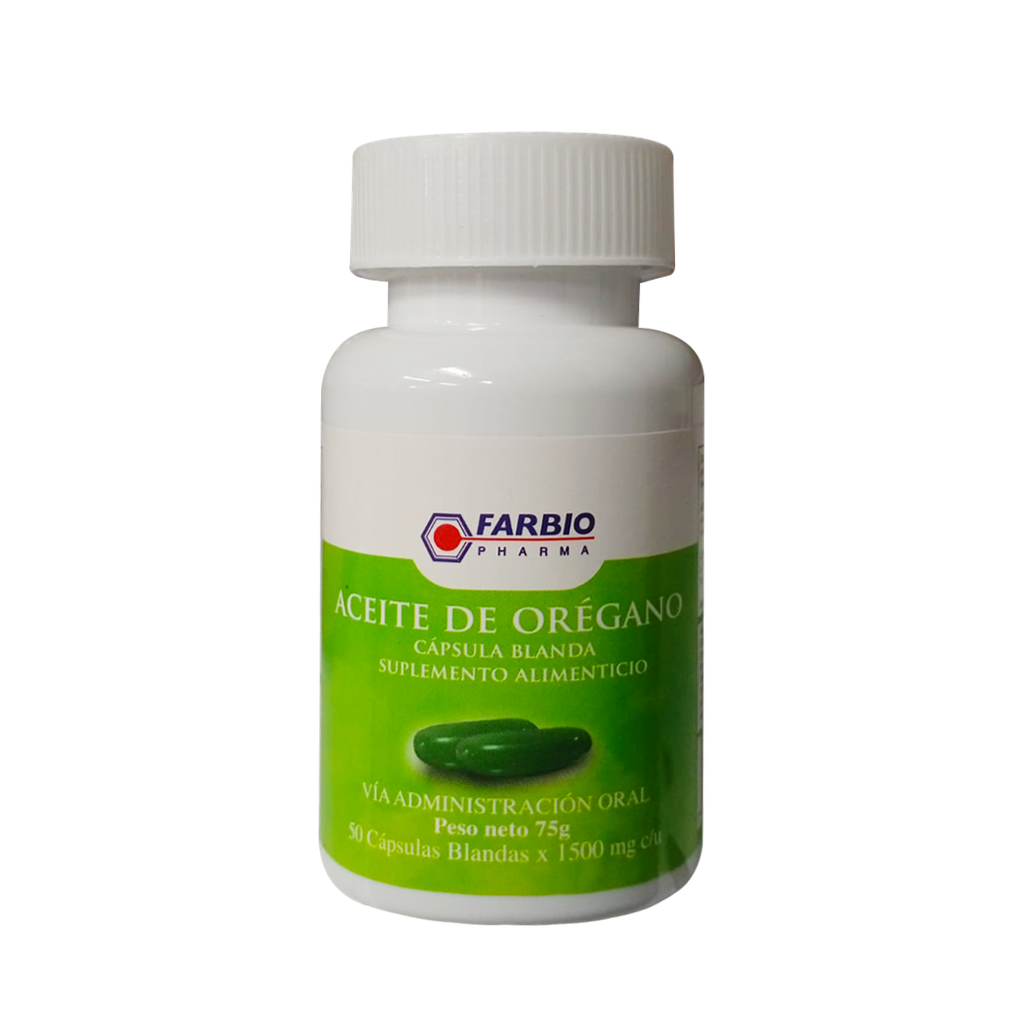 ACEITE DE OREGANO 1500MG CAPSULAS BLANDAS X50 FARBIOPHARMA
