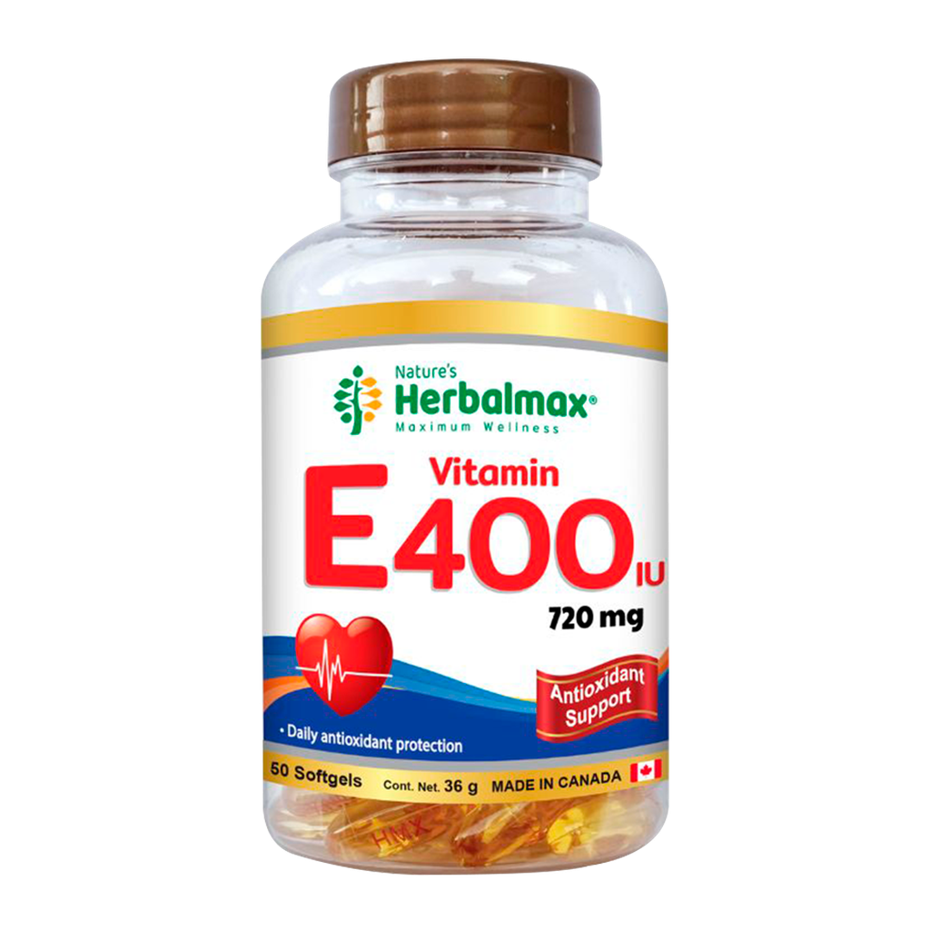 VITAMINA E400 IU 720MG SOFTGELS X50 NATURES HERBALMAX