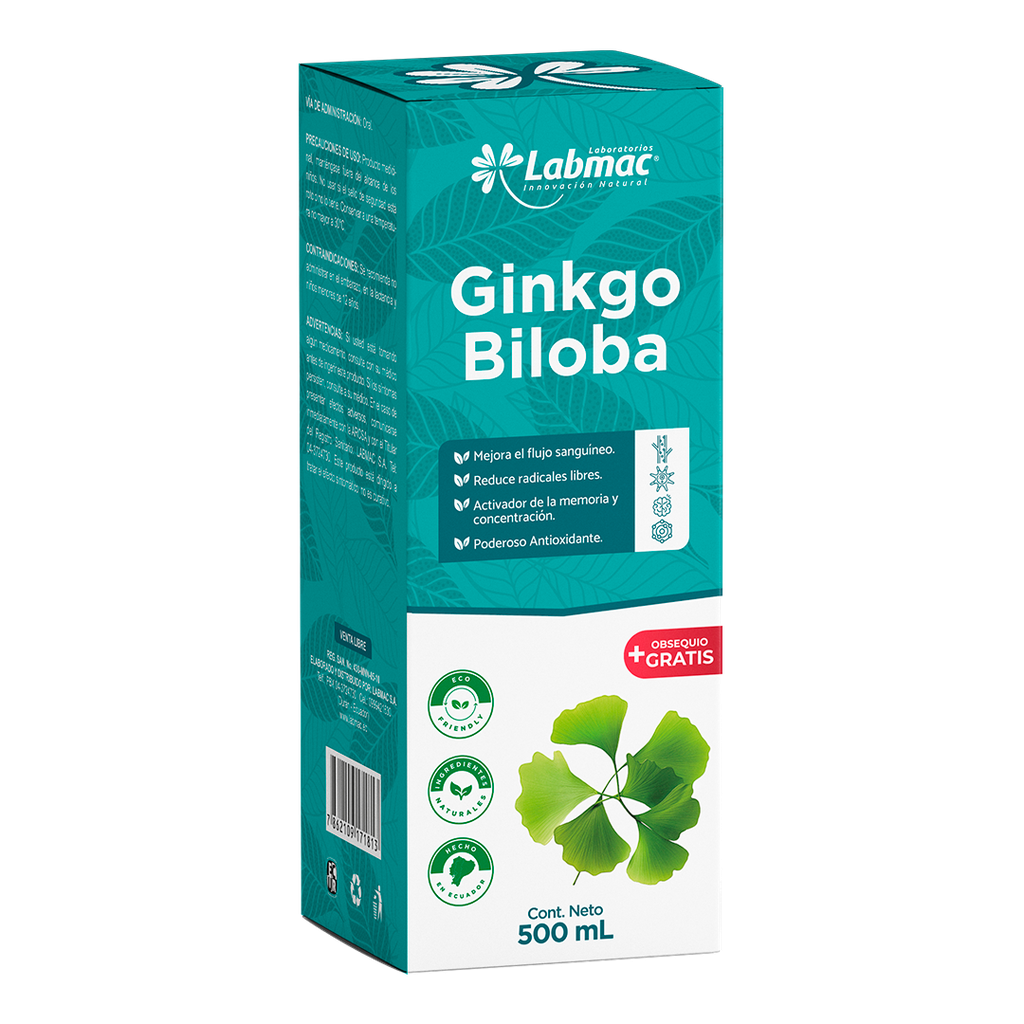 GINKGO BILOBA JARABE DE 500ML LABMAC