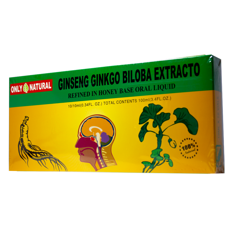 GINSENG GINKGO BILOBA EXTRACTO 10 ML AMP X 10 ONLY NATURAL