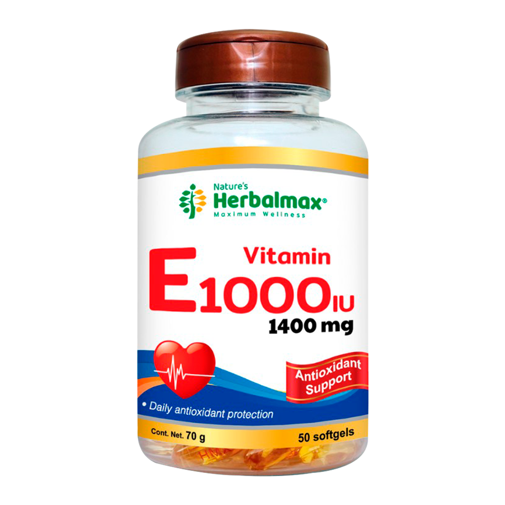 VITAMIN E1000 IU 1400MG SOFTGELS X50 NATURES HERBALMAX