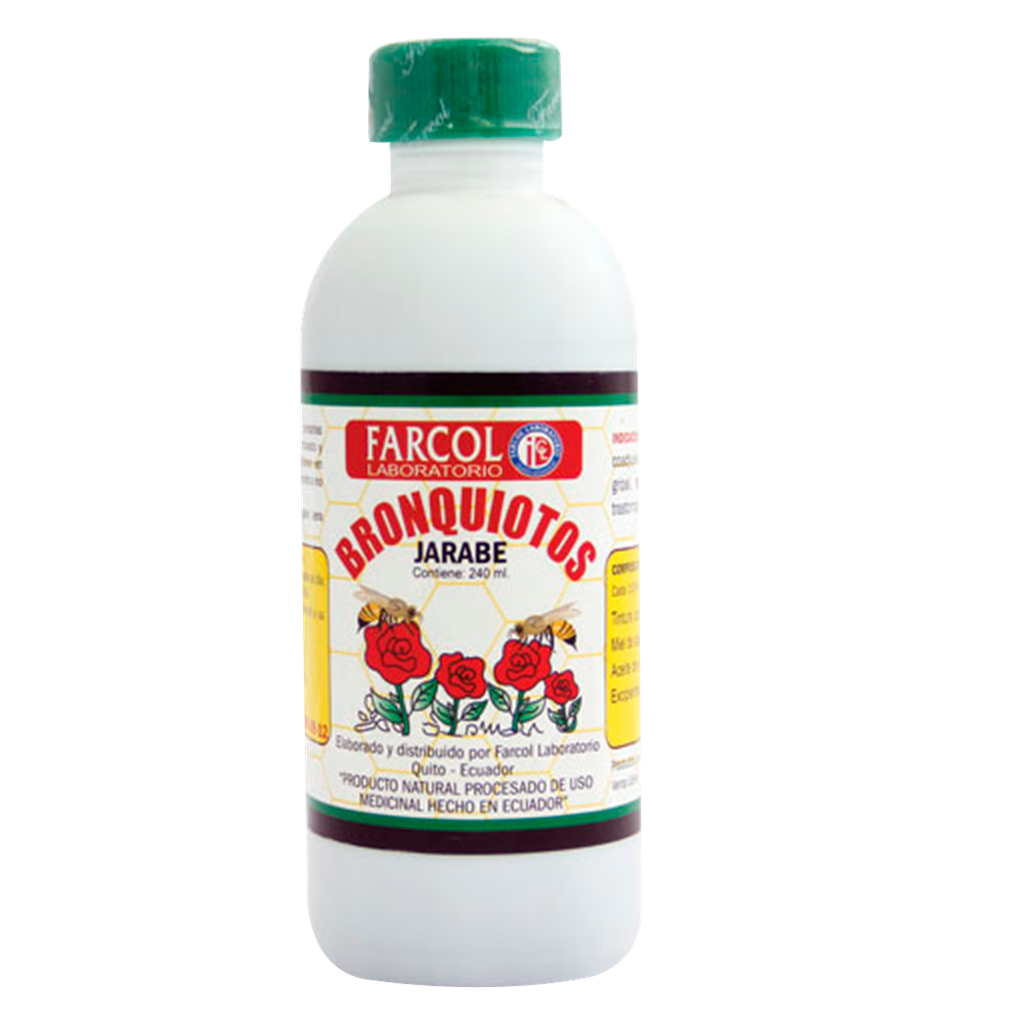 BRONQUIOTOS CON VITAMINA C Y PROPOLEO JARABE 240 ML. FARCOL