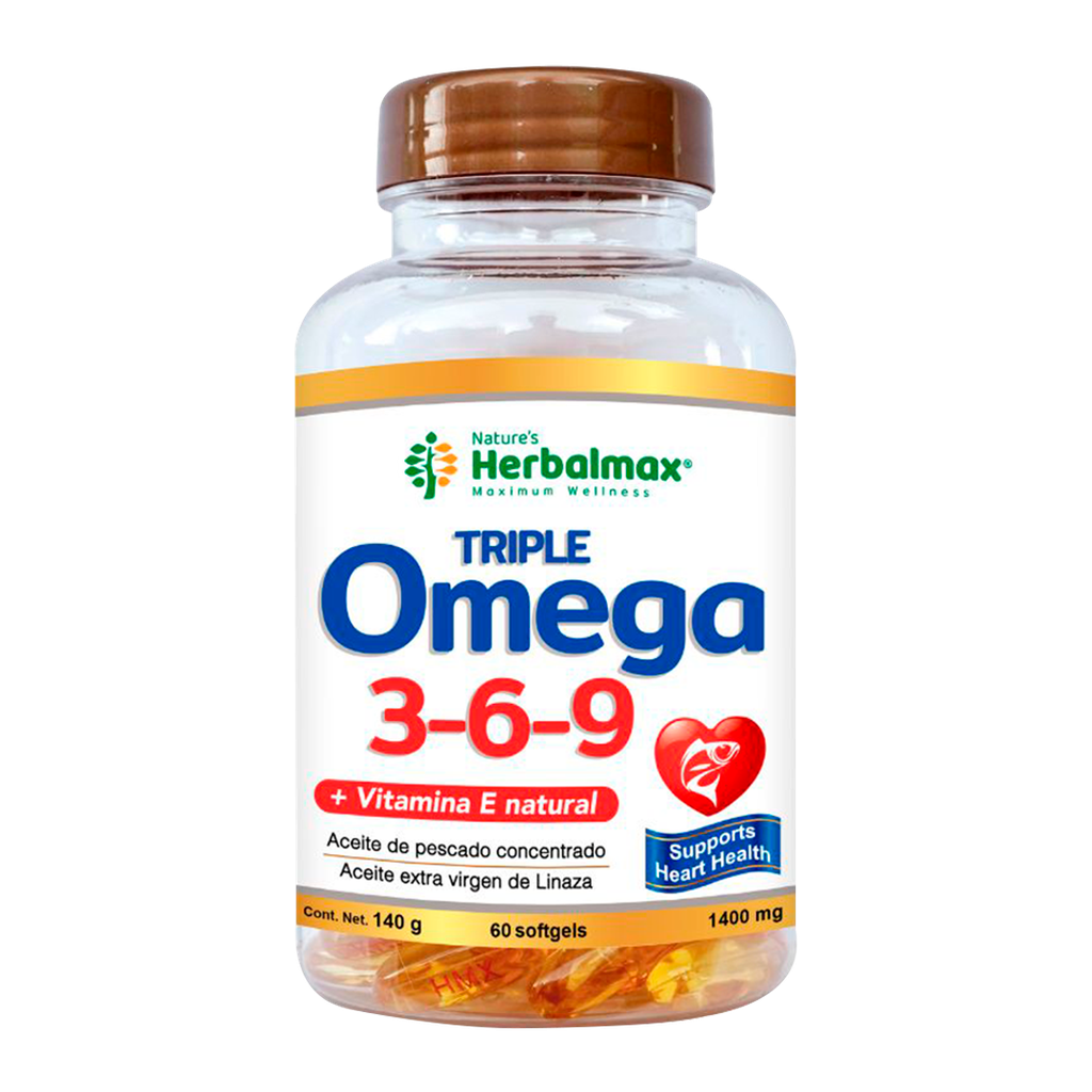 TRIPLE OMEGA 3-6-9 SOFTGELS X60 NATURES HERBALMAX
