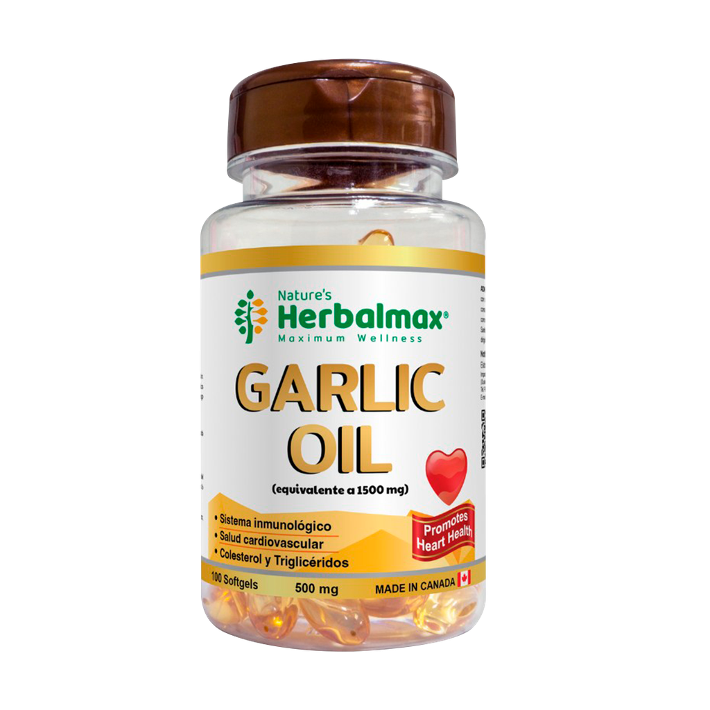 GARLIC OIL SOFTHGELS X100 NATURES HERBALMAX