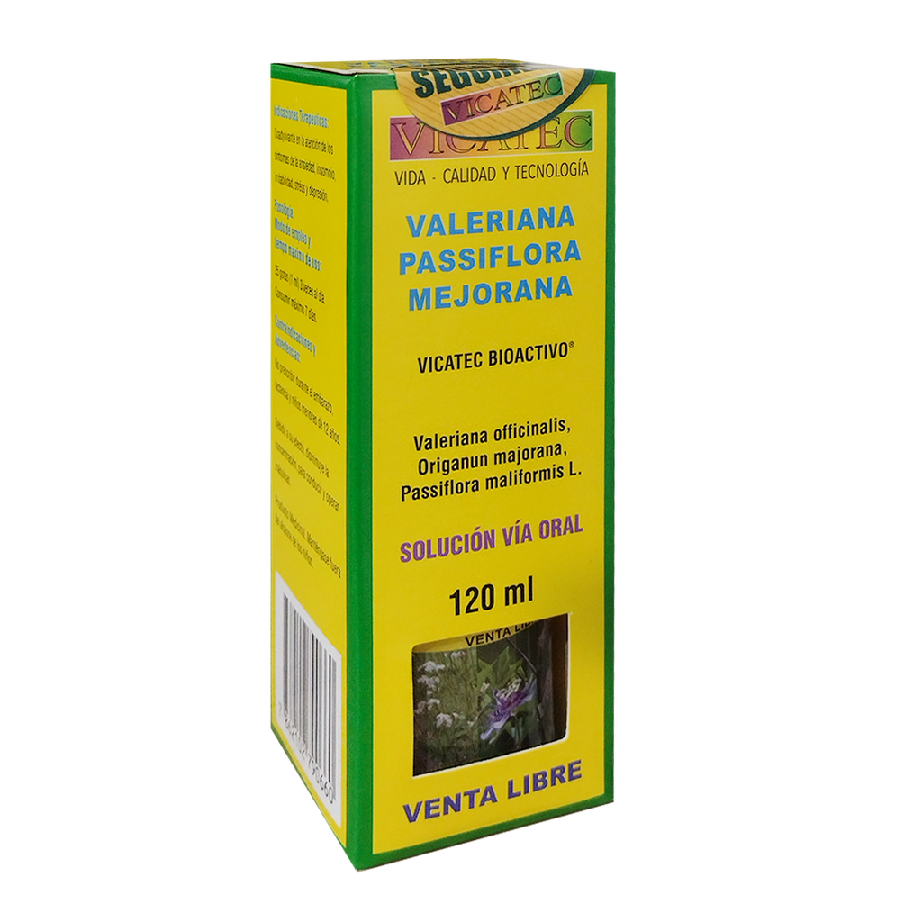 VALERIANA PASSIFLORA MEJORANA EXTRACTO 120ML VICATEC