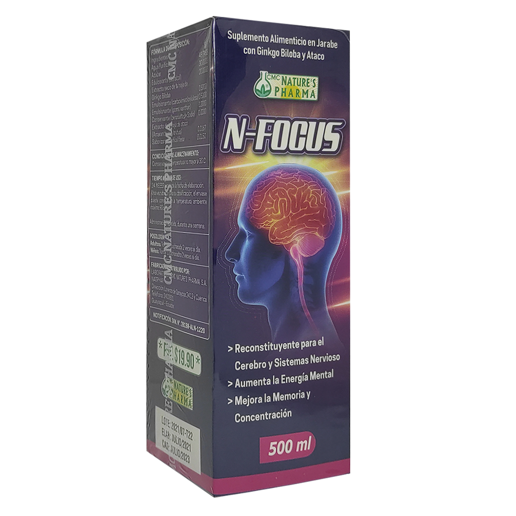 N-FOCUS JARABE 500 ML NATURES PHARMA