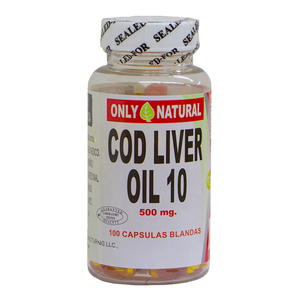 COD LIVER OIL 10 CAP 500 MG. X 100 ONLY NATURAL