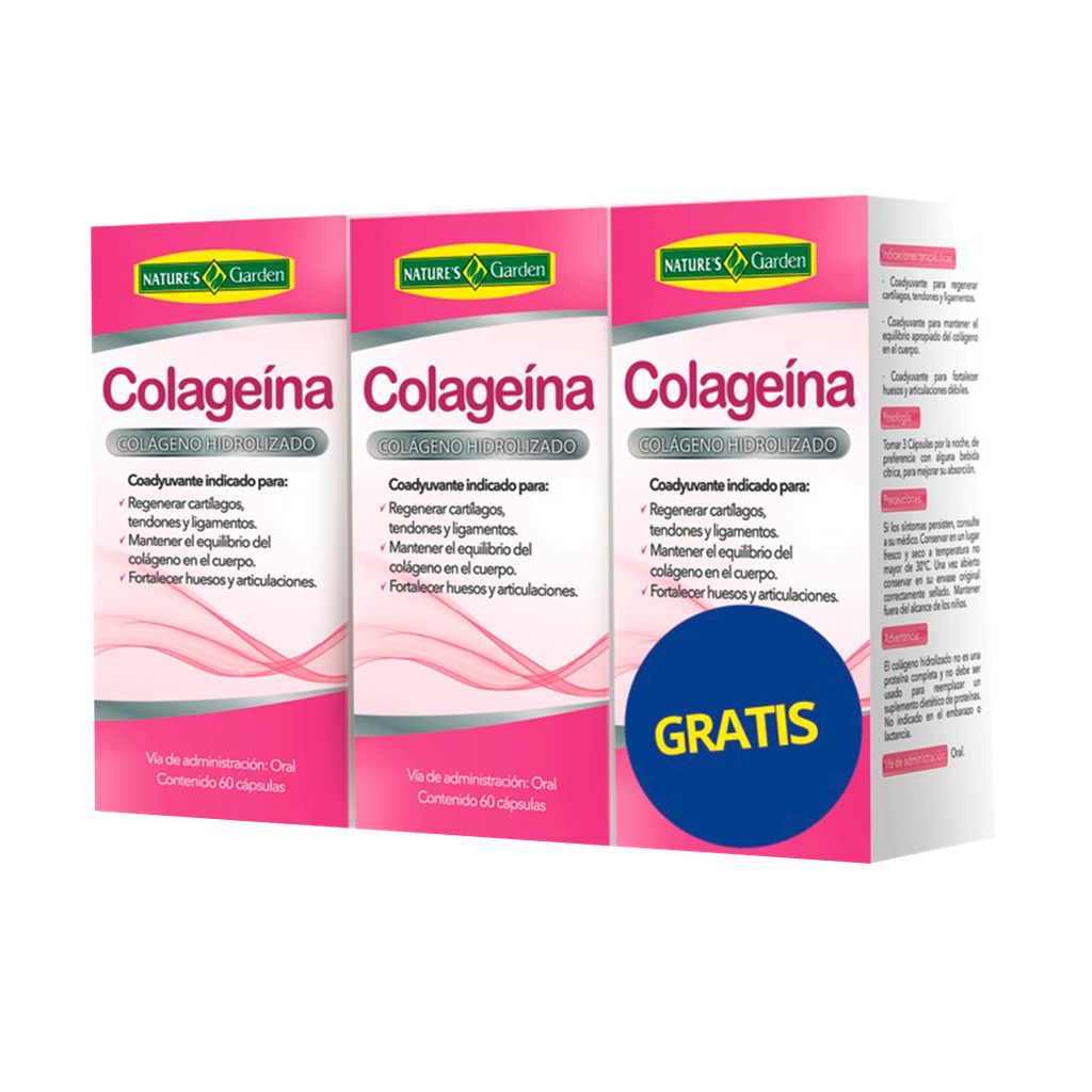 COLAGEINA PACK X 3 CAPSULAS X60 NATURES GARDEN