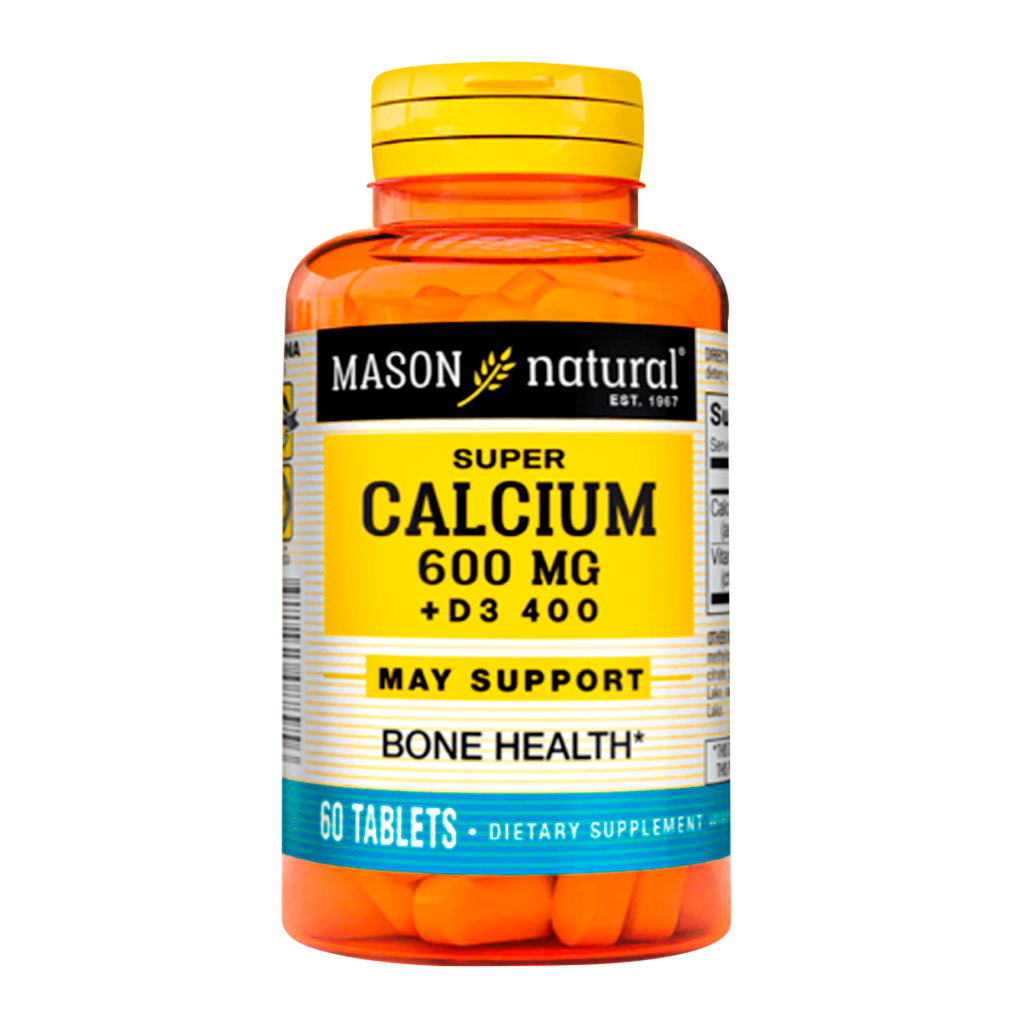 SUPER CALCIO 600 MG CON VITAMINA D X 100 TABLETAS DE MASON