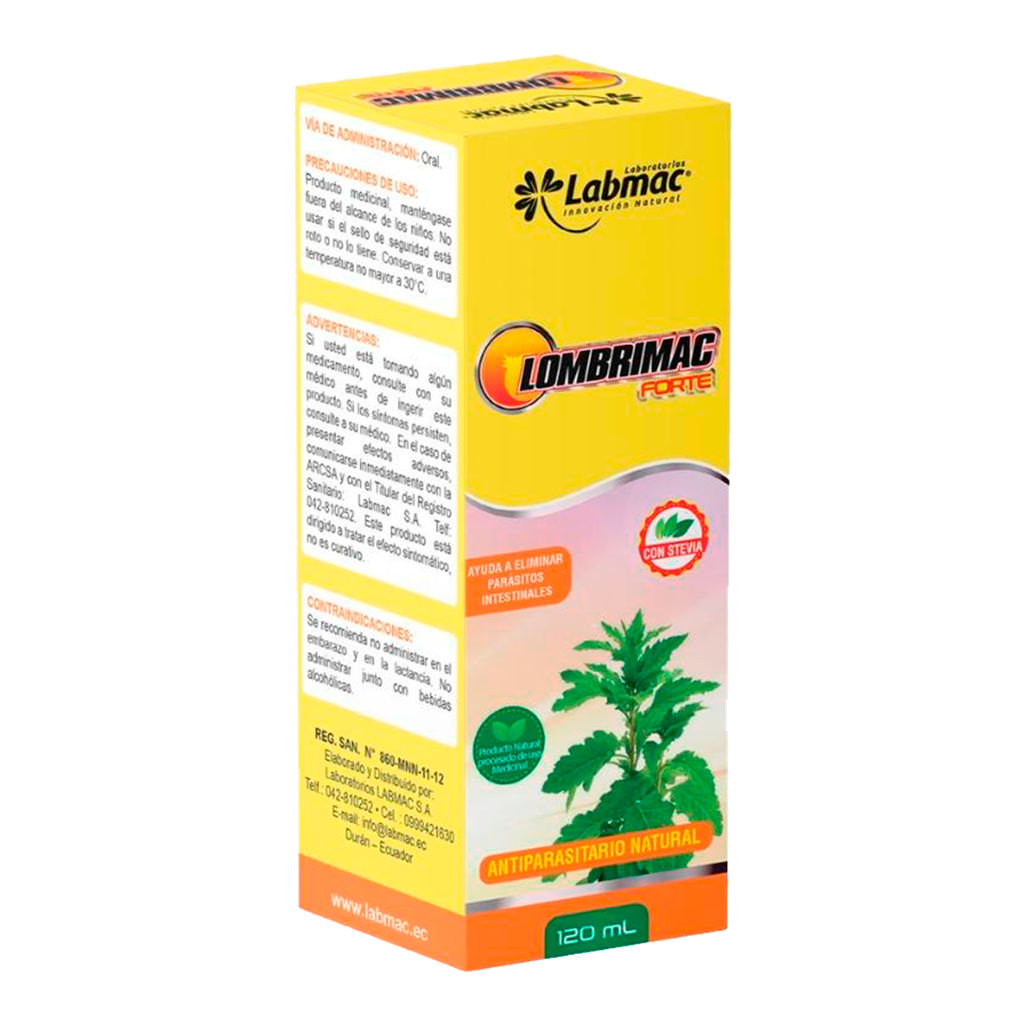 LOMBRIMAC FORTE JARABE 120 ML LABMAC
