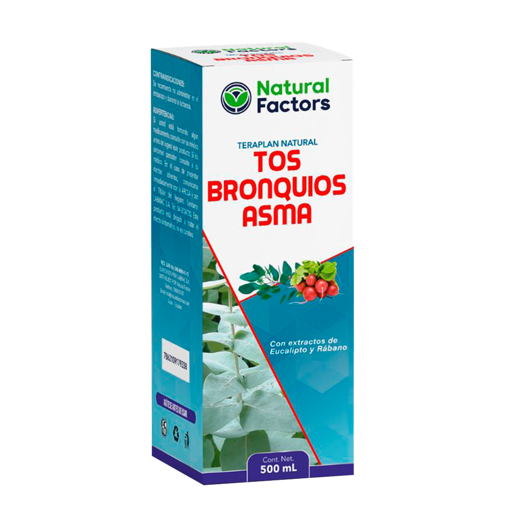 TOS BRONQUIOS ASMA SOLUCION ORAL 500ML NATURAL FACTORS
