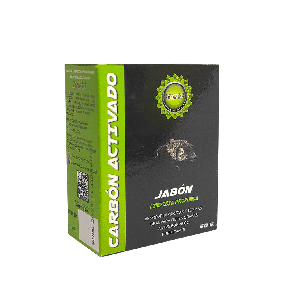 CARBON ACTIVADO JABON 60G AROMMA