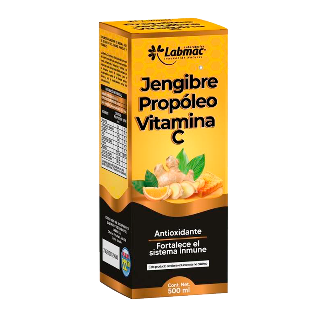 JENGIBRE PROPOLEO VITAMINA C JARABE DE 500ML LABMAC