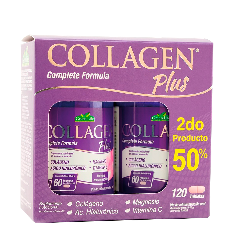 COLLAGEN PLUS PACK X2 CAPSULAS X60 GREEN LIFE