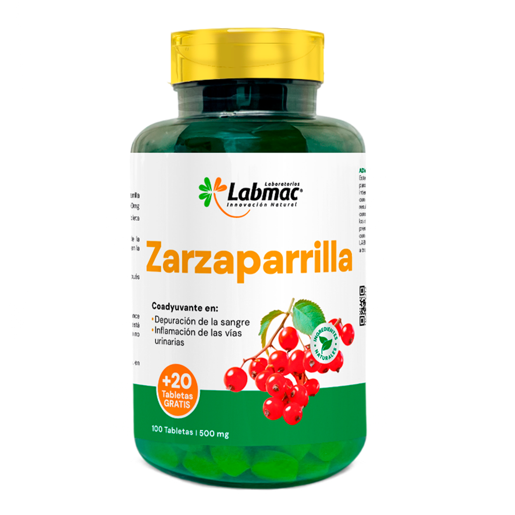 ZARZAPARRILLA 500MG TABLETAS X100+20 LABMAC