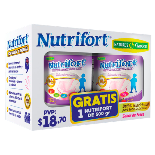 [7297] NUTRIFORT PACK 1+1 FRESA NATURES GARDEN 