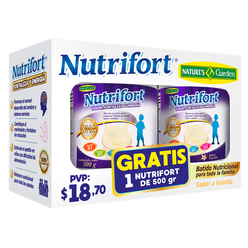 [7299] NUTRIFORT PACK 1+1 VAINILLA NATURES GARDEN 