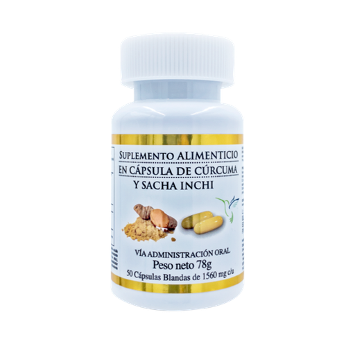 [8115] CURCUMA Y SACHA INCHI 1560MG CAPSULAS BLANDAS X50 FARBIOPHARMA 